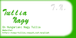 tullia nagy business card